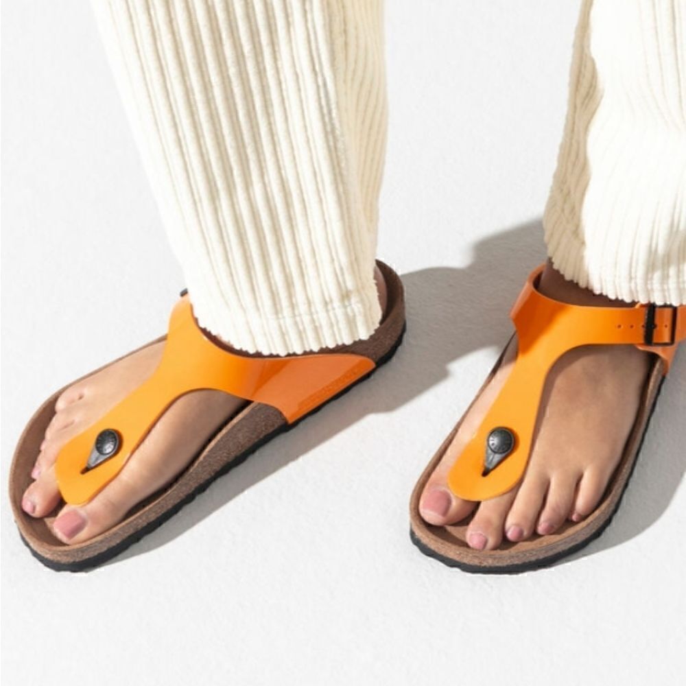 Birkenstock Gizeh Sandal Patent Marygold - Picture 4 of 8